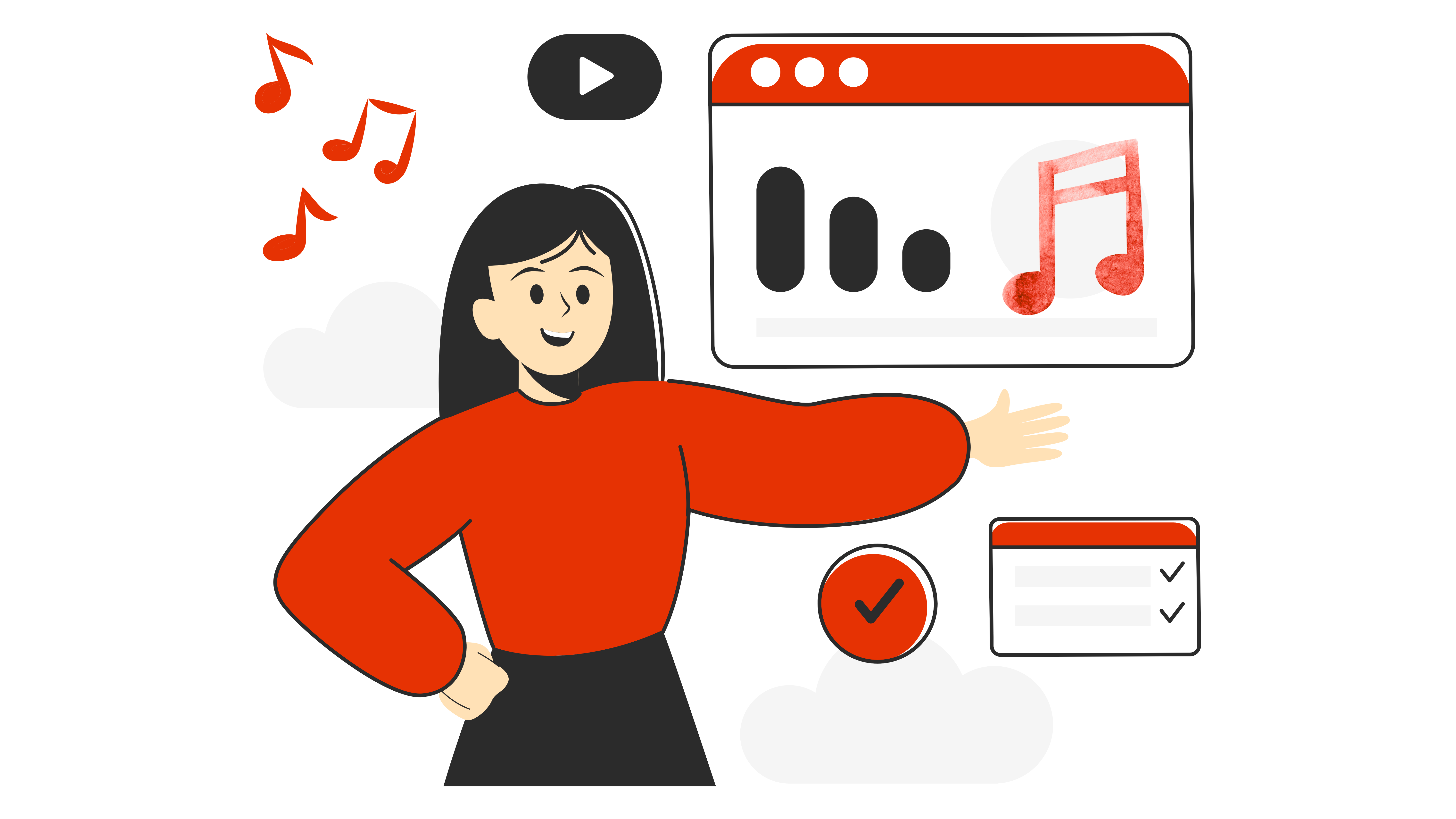 Girl Listening to Music
